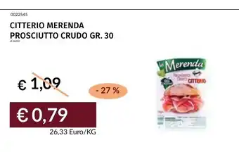 Prezzemolo e Vitale Citterio Merenda Prosciutto Crudo offerta
