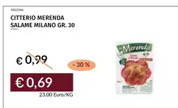 Prezzemolo e Vitale Citterio Merenda Salame Milano offerta