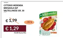 Prezzemolo e Vitale Citterio merenda bresaola igp valtellinese offerta