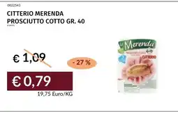 Prezzemolo e Vitale Citterio merenda prosciutto cotto offerta