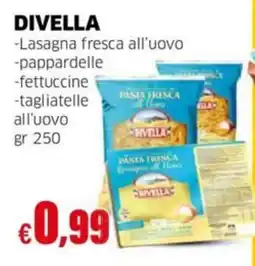 Mercati Alimentari Pasta fresca all'uovo Divella offerta