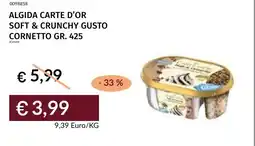 Prezzemolo e Vitale Algida carted'or soft & crunchy gusto cornetto offerta