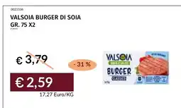 Prezzemolo e Vitale Valsòia burger di soia classico offerta