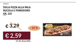 Prezzemolo e Vitale Svila pizza alla pala rucola e pomodoro offerta