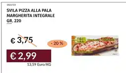 Prezzemolo e Vitale Svila pizza alla pala margherita integrale offerta