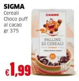 Mercati Alimentari Sigma Cereali Choco puff al cacao offerta