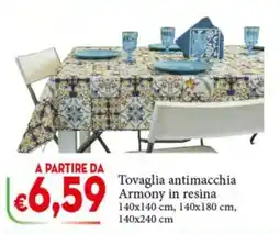 D'Italy Tovaglia antimacchia Armony in resina offerta