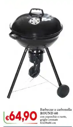 D'Italy Barbecue a carbonella ROUND 60 offerta