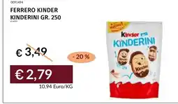 Prezzemolo e Vitale Ferrero Kinder Kinderini offerta
