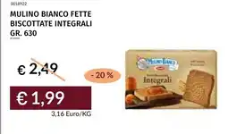 Prezzemolo e Vitale Mulino Bianco biscotti integrali offerta