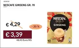 Prezzemolo e Vitale Nescafe Gold Ginseng offerta