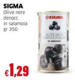 Mercati Alimentari Sigma Olive nere denocc. in salamoia offerta
