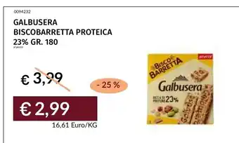 Prezzemolo e Vitale Biscobarretta proteica Galbusera offerta