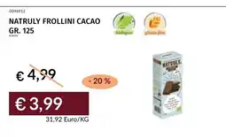 Prezzemolo e Vitale Natruly frollini cacao offerta