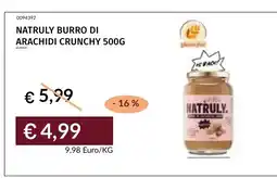 Prezzemolo e Vitale Natruly burro di arachidi crunchy offerta