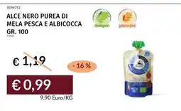 Prezzemolo e Vitale Alce Nero purea di mela pesca e albicocca offerta