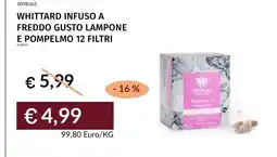 Prezzemolo e Vitale Whittard infuso a freddo gusto lampone e pompelmo offerta