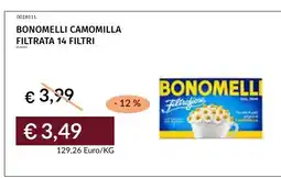 Prezzemolo e Vitale Bonomelli camomilla filtrata offerta