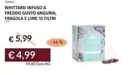 Prezzemolo e Vitale Whittard infuso a freddo gusto anguria, fragola e lime offerta