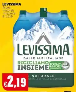 Mercati Alimentari Acqua naturale frizzante Levissima offerta
