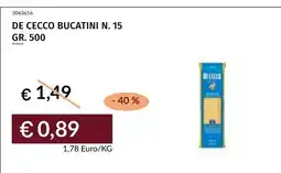 Prezzemolo e Vitale De Cecco Bucatini N. 15 offerta