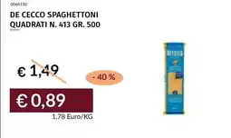 Prezzemolo e Vitale De Cecco Spaghettoni Quadrati offerta