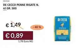 Prezzemolo e Vitale De Cecco Penne Rigate N. 41 offerta