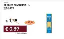 Prezzemolo e Vitale De Cecco Spaghettini N. offerta