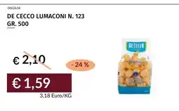 Prezzemolo e Vitale De Cecco lumaconi n. 123 offerta