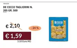 Prezzemolo e Vitale De Cecco taglierini n. offerta