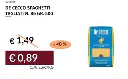 Prezzemolo e Vitale De Cecco Spaghetti Tagliati N. 86 offerta