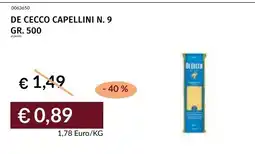 Prezzemolo e Vitale De Cecco capellini n. 9 offerta