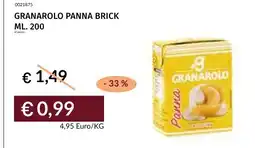 Prezzemolo e Vitale Granarolo panna brick offerta