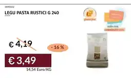 Prezzemolo e Vitale Legu pasta rustici g offerta