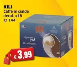 Mercati Alimentari Kili Caffè in cialde decaff. offerta