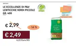 Prezzemolo e Vitale Le eccellenze di P&V lenticchie verdi piccole offerta