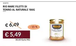 Prezzemolo e Vitale Rio mare filetti di tonno al naturale offerta