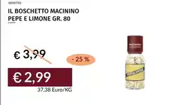 Prezzemolo e Vitale Il boschetto macinino pepe e limone offerta
