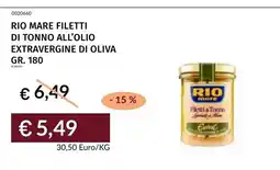 Prezzemolo e Vitale Rio Mare filetti di tonno all'olio extravergine di oliva offerta