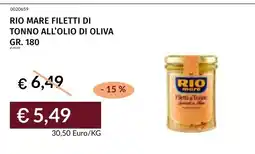 Prezzemolo e Vitale Rio mare filetti di tonno all'olio di oliva offerta