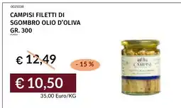 Prezzemolo e Vitale Campisi filetti di sgombro olio d'oliva offerta