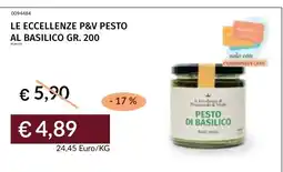 Prezzemolo e Vitale Le eccellenze P&V pesto al basilico offerta