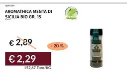 Prezzemolo e Vitale Aromathica menta di Sicilia bio offerta