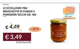 Prezzemolo e Vitale Bruschetta di funghi e pomodori secchi offerta