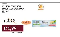 Prezzemolo e Vitale Valsoia maionese senza uova offerta