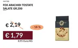 Prezzemolo e Vitale Fox arachidi tostate salate offerta