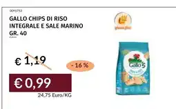 Prezzemolo e Vitale Gallo chips di riso integrale e sale marino offerta