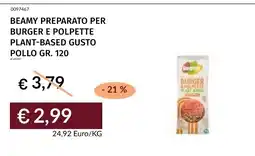Prezzemolo e Vitale Beammy preparato per burger e polpette plant-based gusto pollo offerta