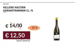 Prezzemolo e Vitale Kellerei Kaltern Gewurztraminer offerta