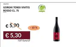 Prezzemolo e Vitale Gorghi Tondi Vivitis Rosso offerta